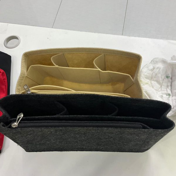 Túi lót nỉ chia ngăn có khoá kéo, chia ngăn túi xách